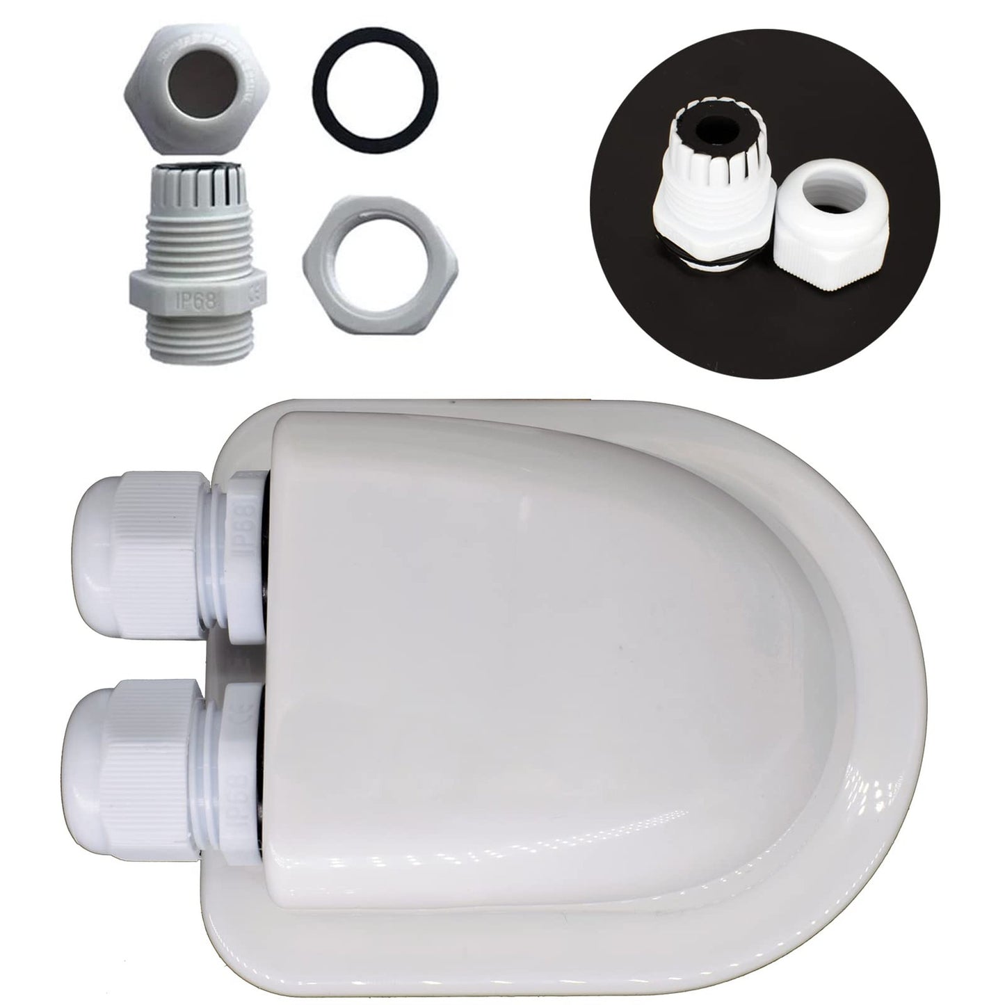 Weatherproof Solar Cable Entry Gland for RV and Marine Applications