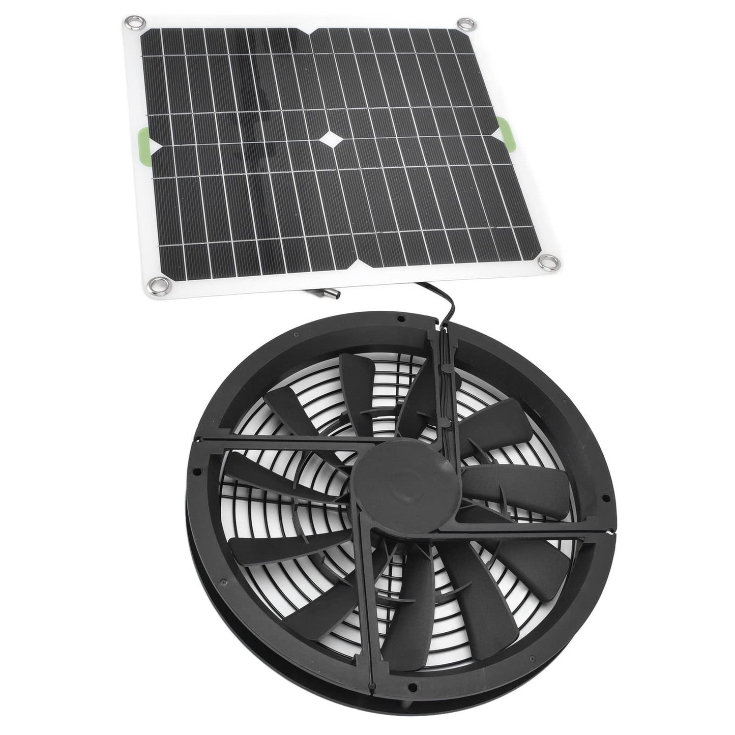 Solar Powered 100W Ventilation Fan Kit for Greenhouse and Shed Use
