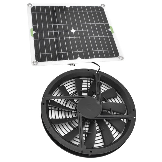 Solar Powered 100W Ventilation Fan Kit for Greenhouse and Shed Use