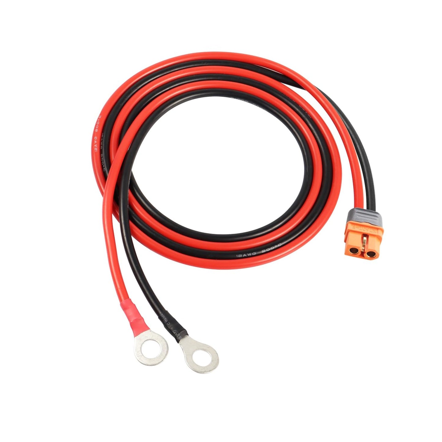 XT60I O Ring Terminal Connector Cable 1M 12AWG for RC Lipo Battery Drone