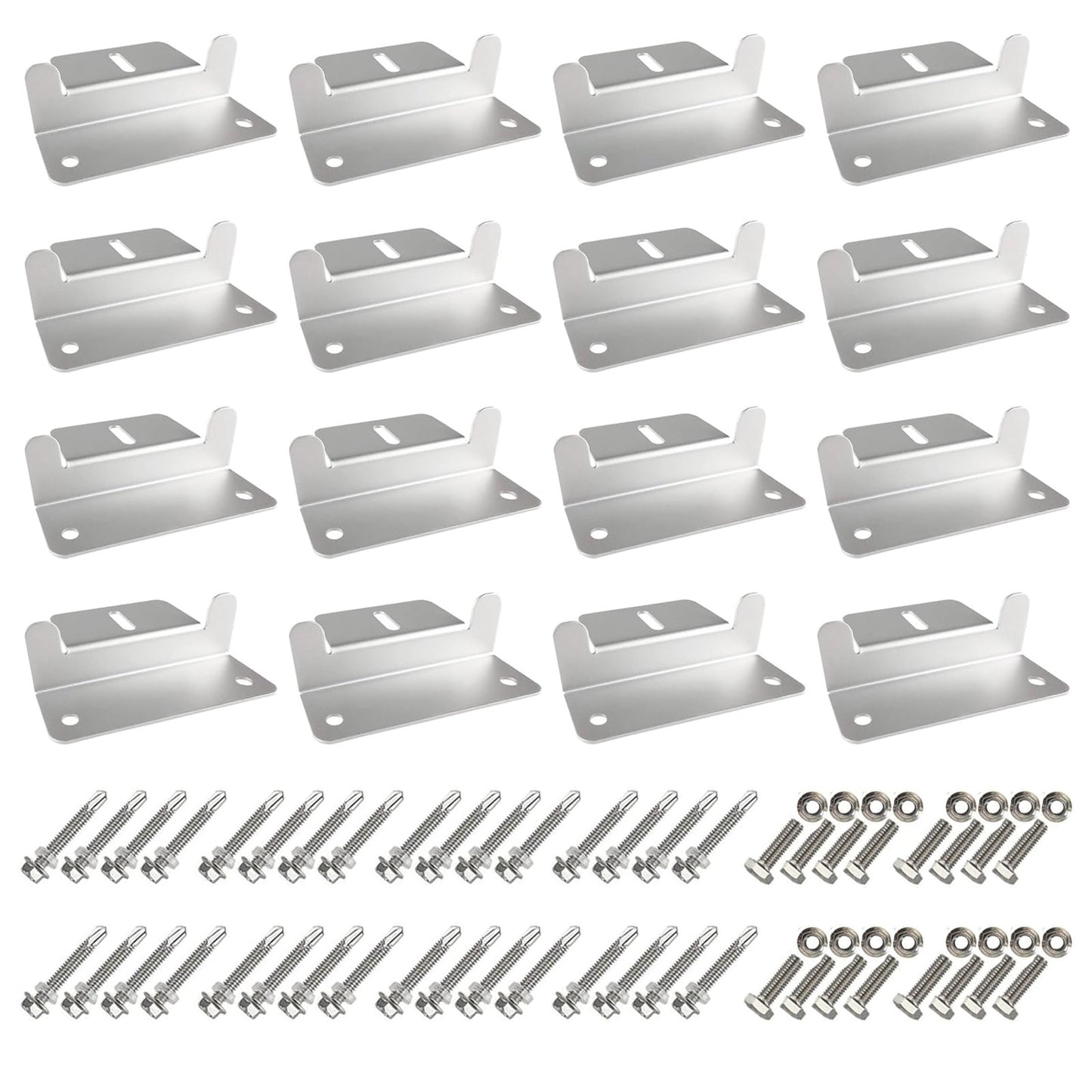 Aluminum Z Brackets for Solar Panel Mounting on RVs, Boats, and Trailers