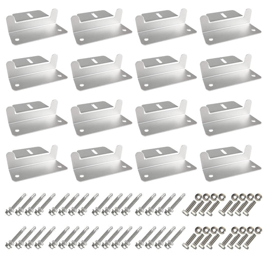 Aluminum Z Brackets for Solar Panel Mounting on RVs, Boats, and Trailers