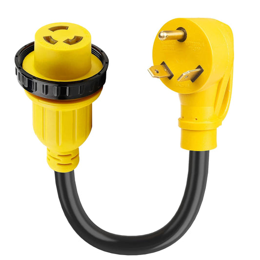 30 Amp RV Power Adapter Cord with Locking Connector, 1.5FT Generator Cable