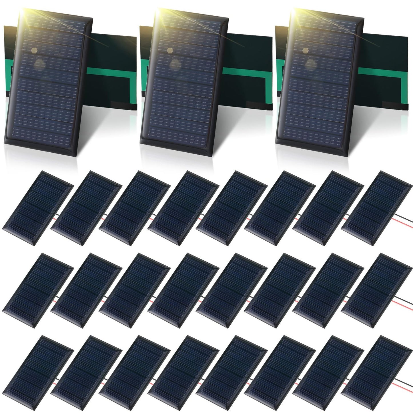 Mini Solar Panel Kit - 30 Pcs Polycrystalline Cells for DIY Charging Solutions