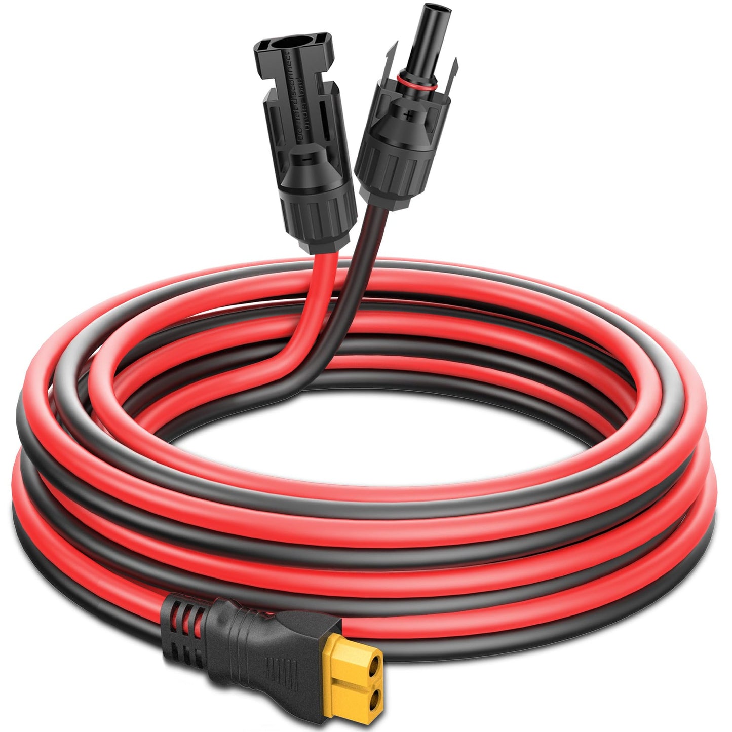 Solar XT60 Charging Cable 1ft - 12AWG Extension Wire for Ecoflow Generators