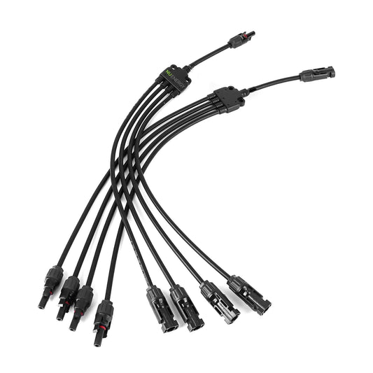 Solar Y Branch Connectors Kit for Extra Long Panel Parallel Wiring