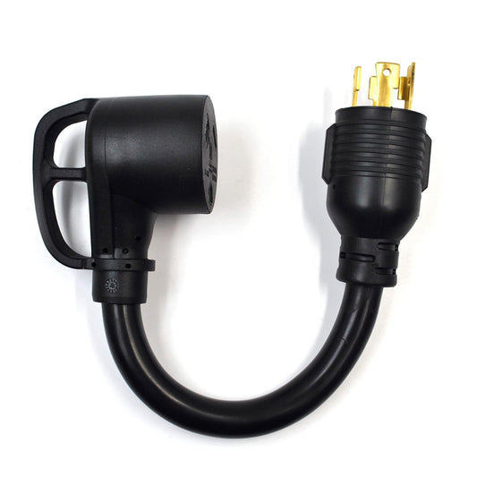 30 Amp RV Generator Adapter Cord with Grip Handle for Easy Connection