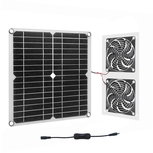 EcoFlow 20W Solar Exhaust Fan for Greenhouse, Shed, and Outdoor Use