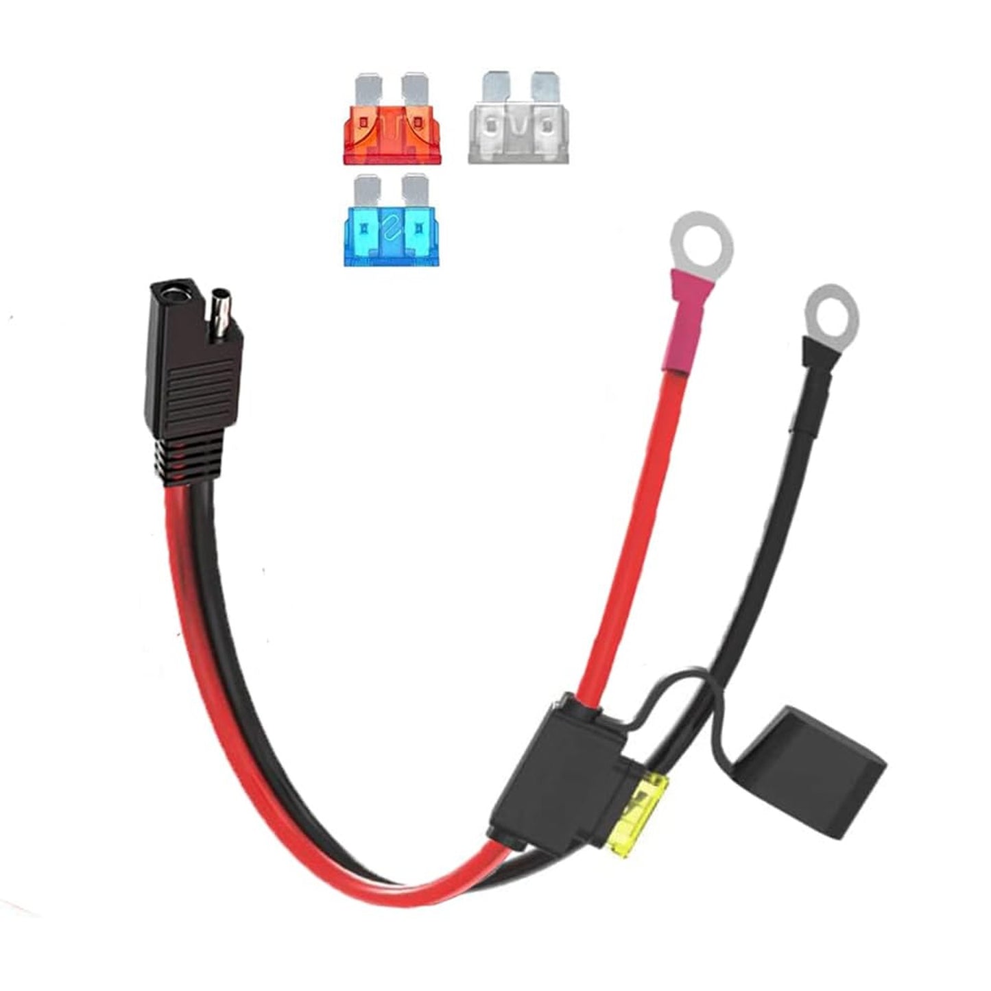 SAE Power Socket to O Ring Connectors 2FT Extension Cable for Solar Use