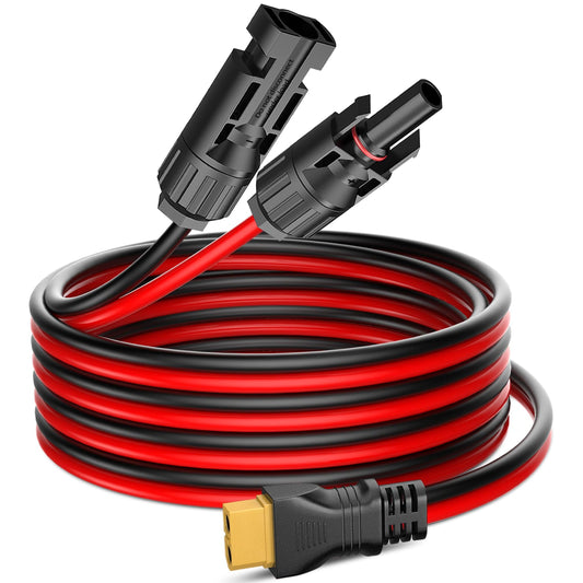 Solar XT60 Charge Cable 12AWG 9.8Ft Extension for Portable Power Stations