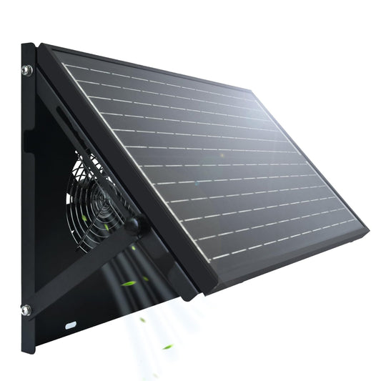 15W Waterproof Solar Exhaust Fan Kit for Coops and Greenhouses