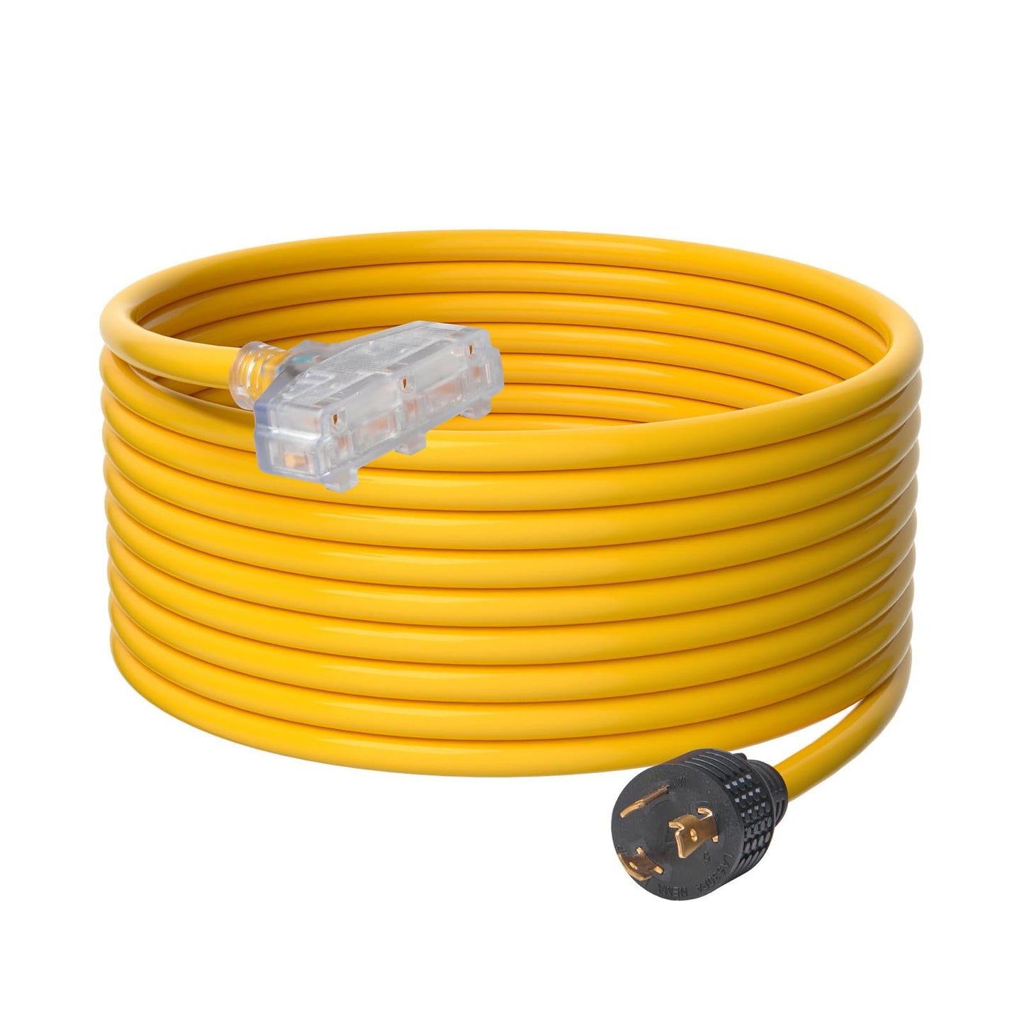 Heavy Duty 30-Amp 25ft Outdoor Extension Cord with Twist Lock Connectors