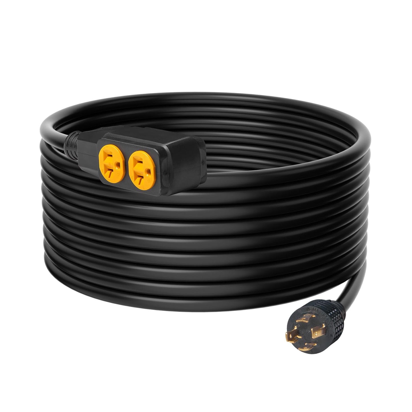 Heavy Duty 30-Amp 25ft Outdoor Extension Cord with Twist Lock Connectors