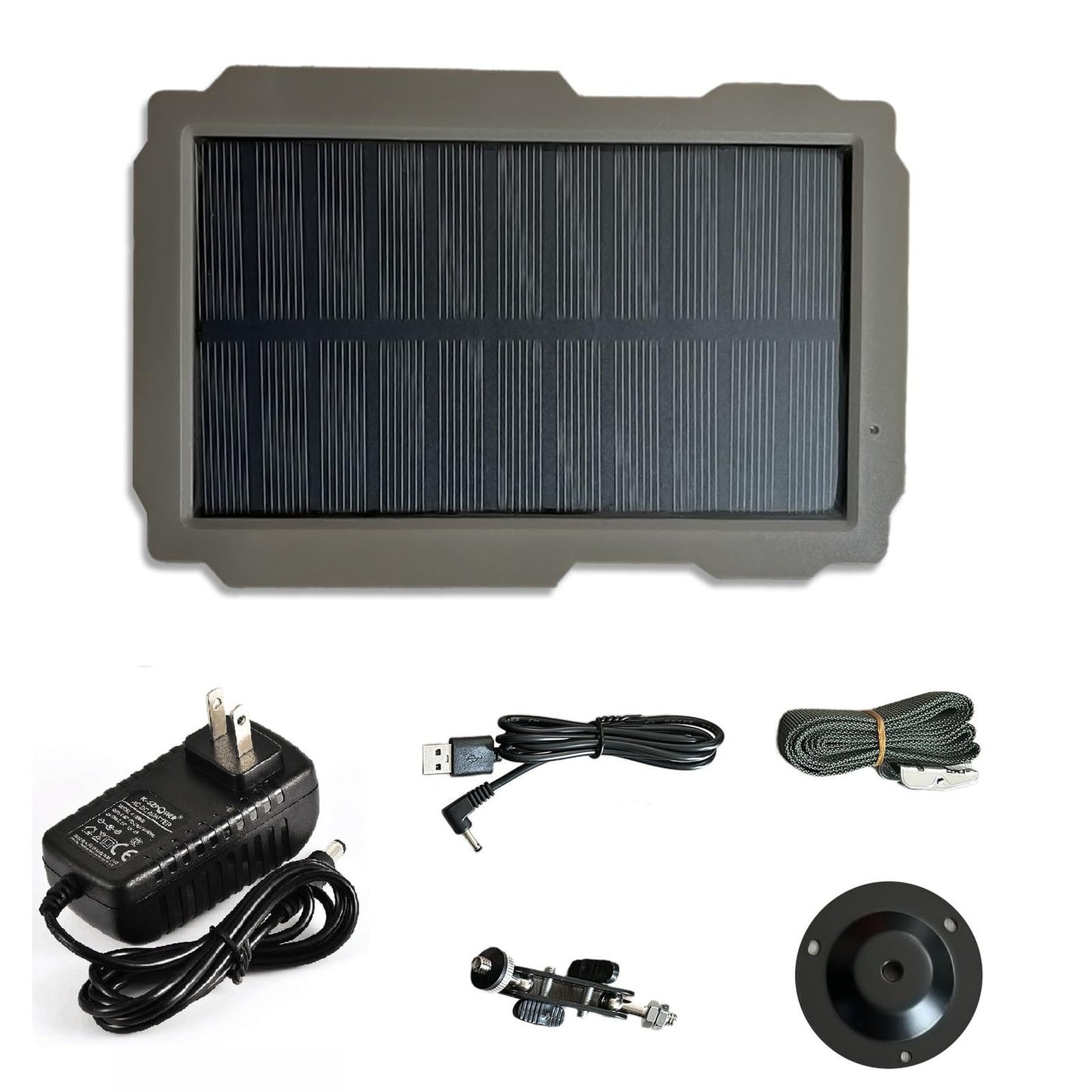 Solar Trail Camera Power Kit with 3000mAh Battery and 360° Adjustable Mount