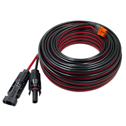 EcoFlow Solar XT60i Connector Cable 50FT 12AWG for Portable Power Stations