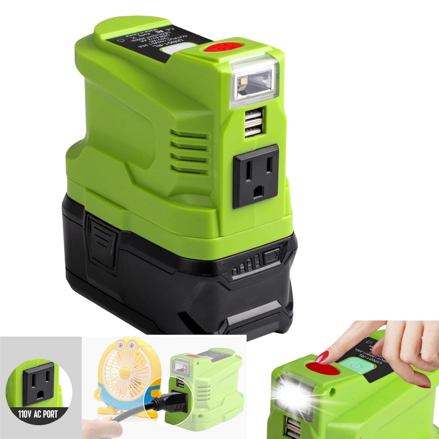 Ryobi 18V Portable Power Inverter Generator with AC USB Charging Ports