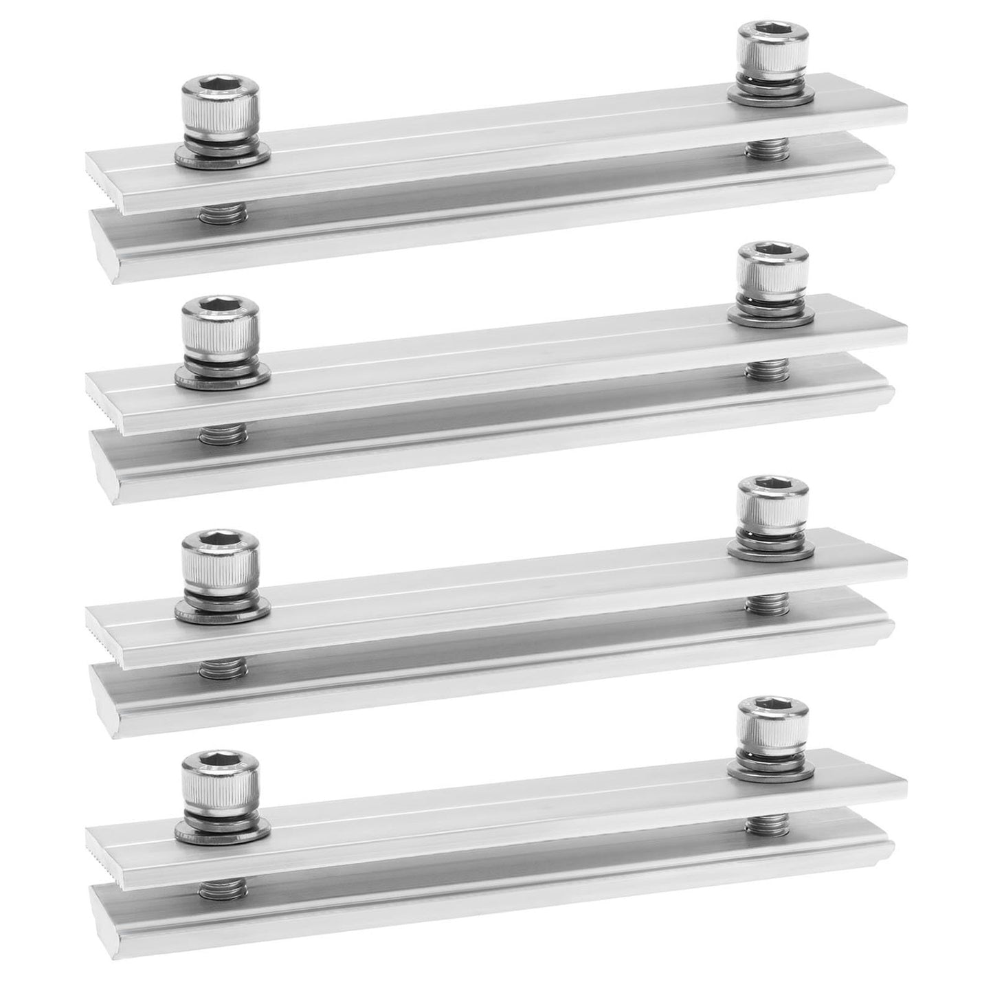 Solar Panel Rail Connector Kit - 4Pcs Aluminium Mounting Accessories