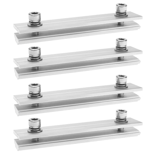 Solar Panel Rail Connector Kit 4Pcs Compatible with Aluminium Mounting