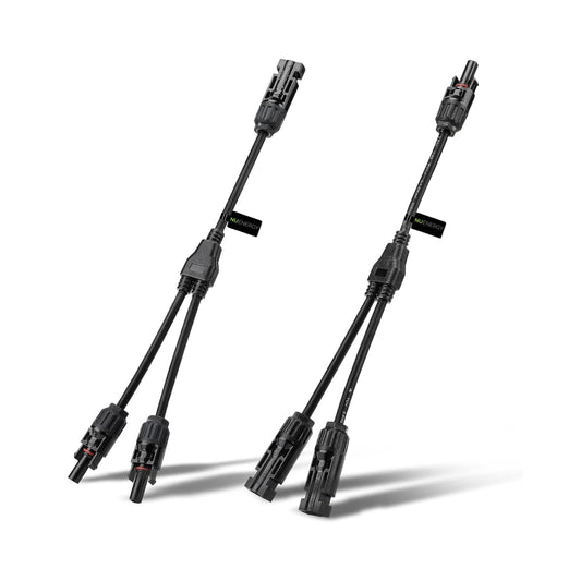 Solar Connector Y Branch Parallel Adapter Cable for Solar Panel Setup