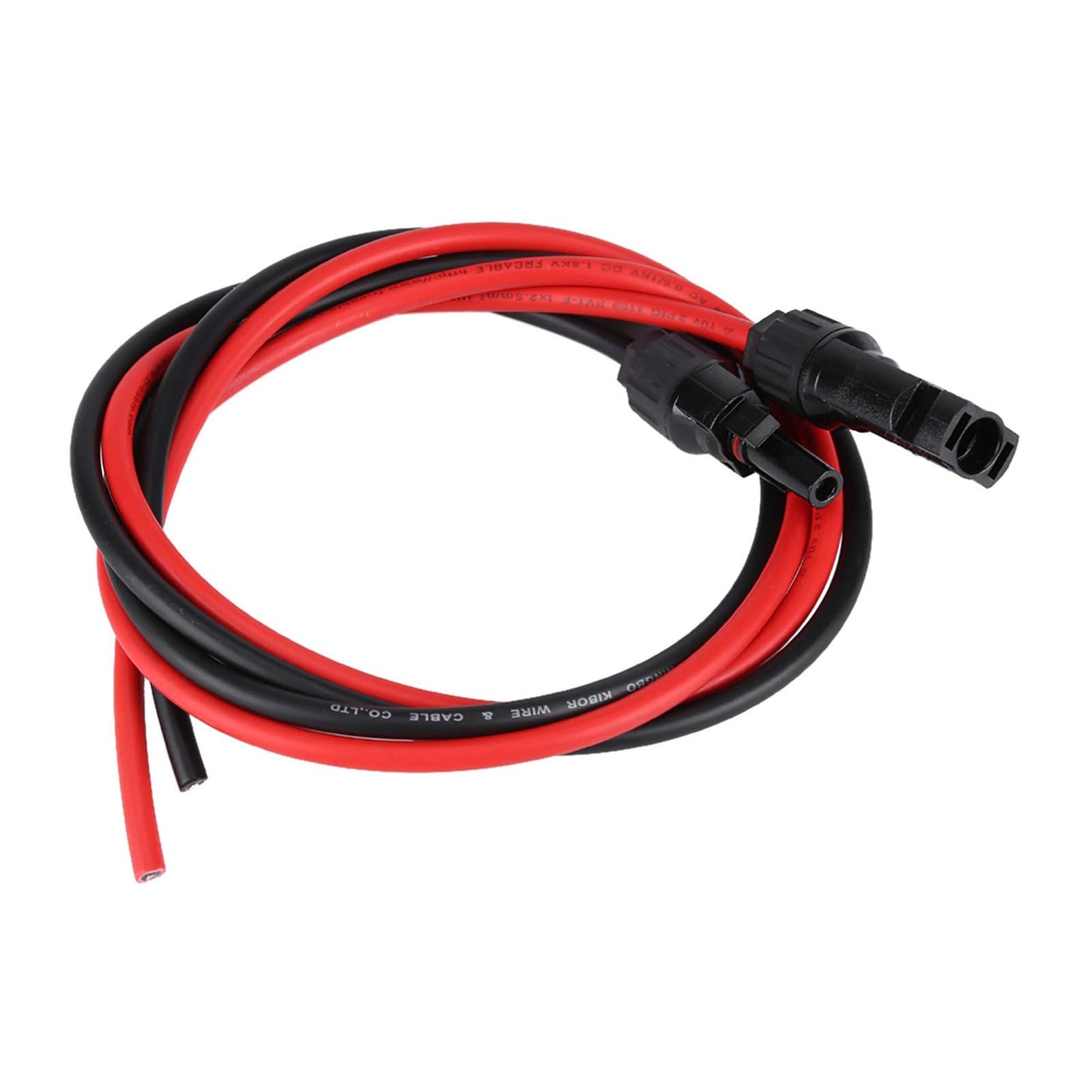 High-Performance 10 AWG Solar Panel Extension Cable 50 Feet Pair Black Red