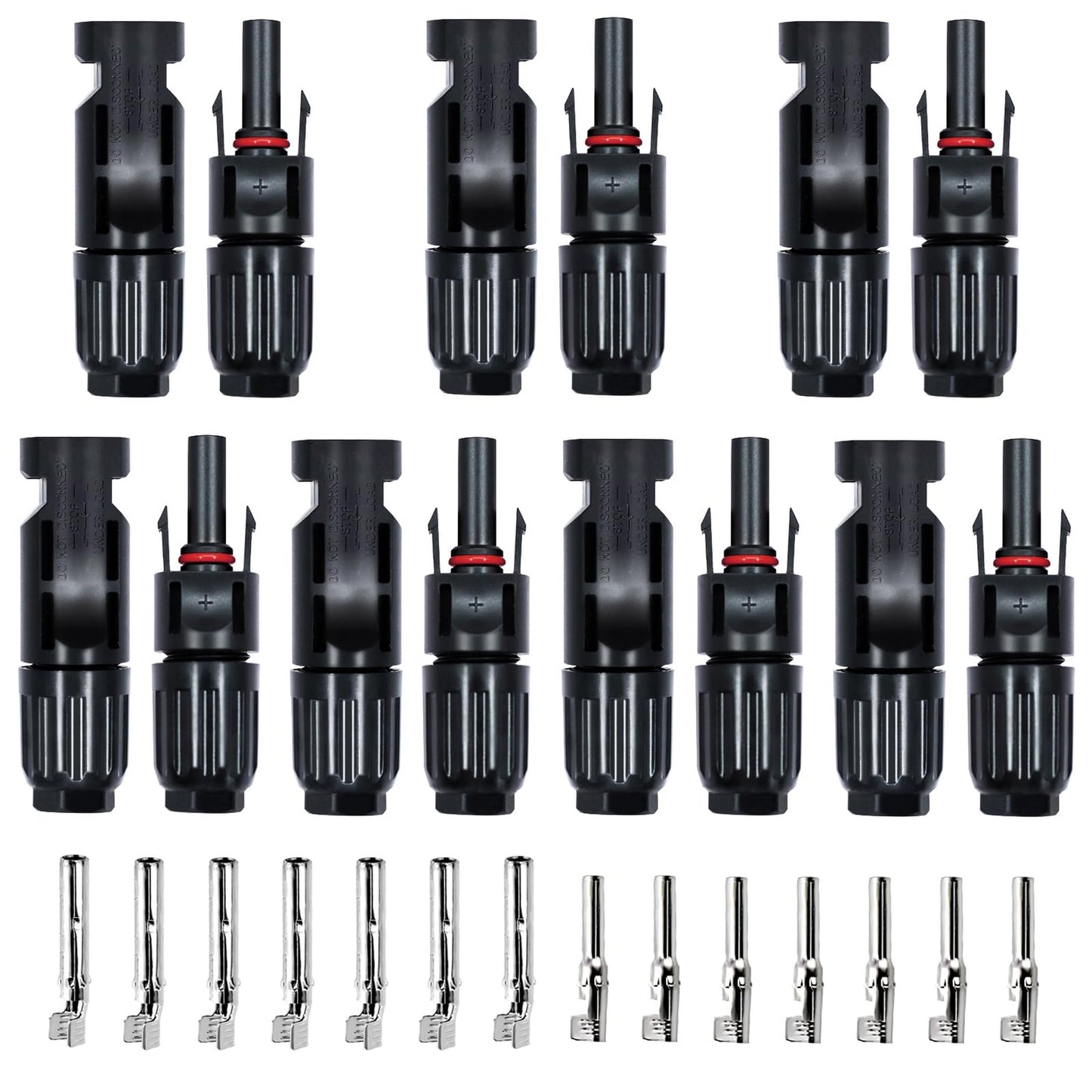 Solar Connector Kit with 7 Pairs Waterproof Male Female Cable Connectors