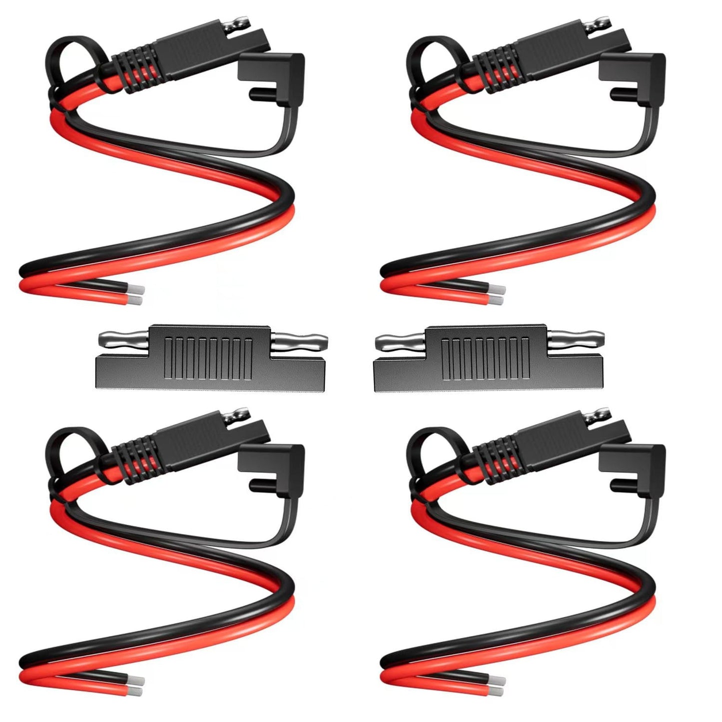 SAE Extension Cable 4 Pack 14Awg 30Cm for Solar Battery Connection