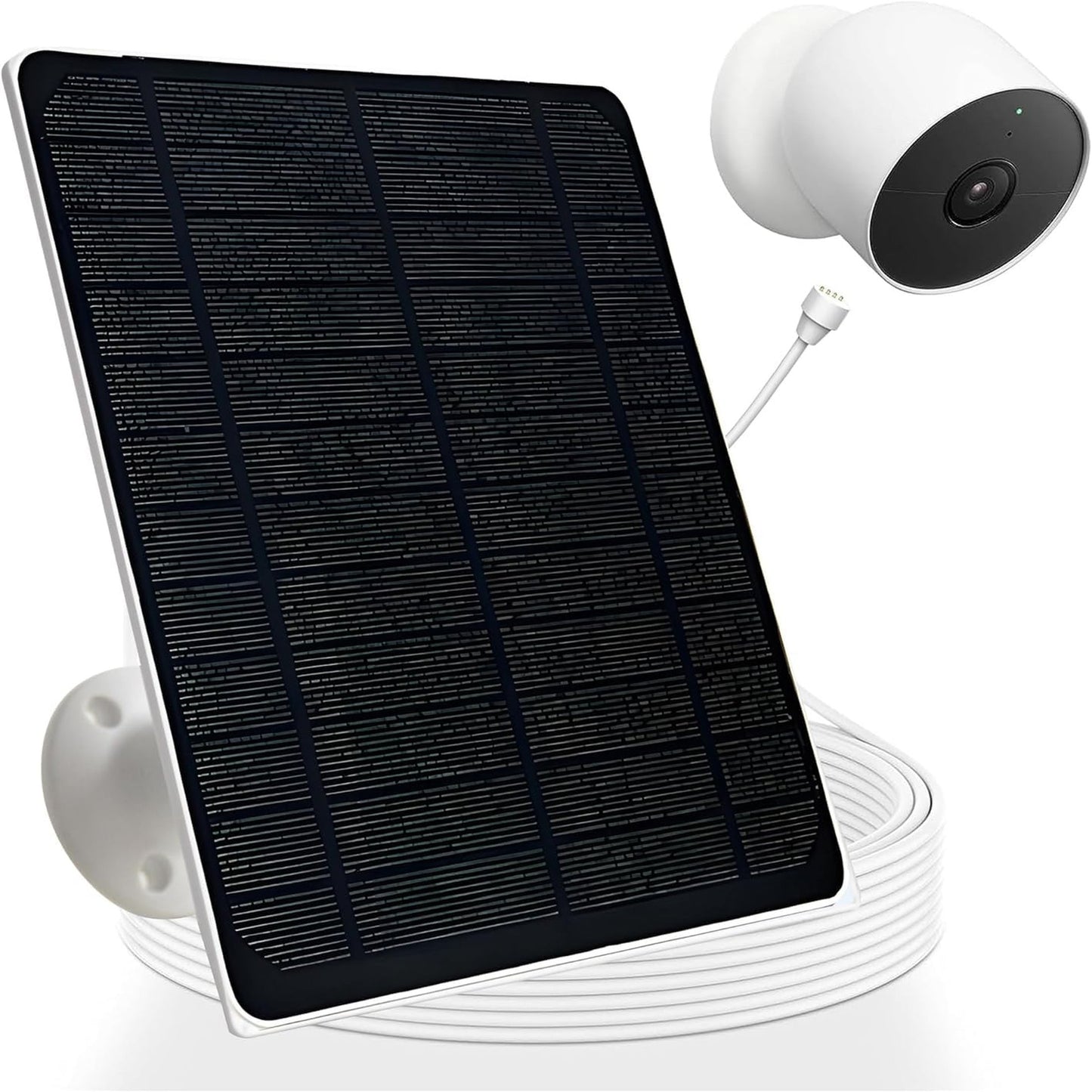 Smart Solar Panel with Charging Alert Light for Google Nest Camera