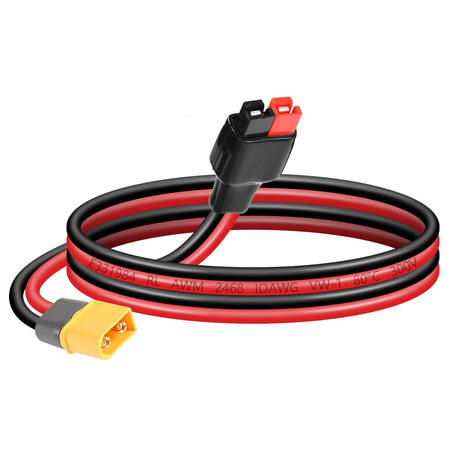 XT60 Male Solar Panel Connector Cable 10AWG 3.2FT for RC Battery Power
