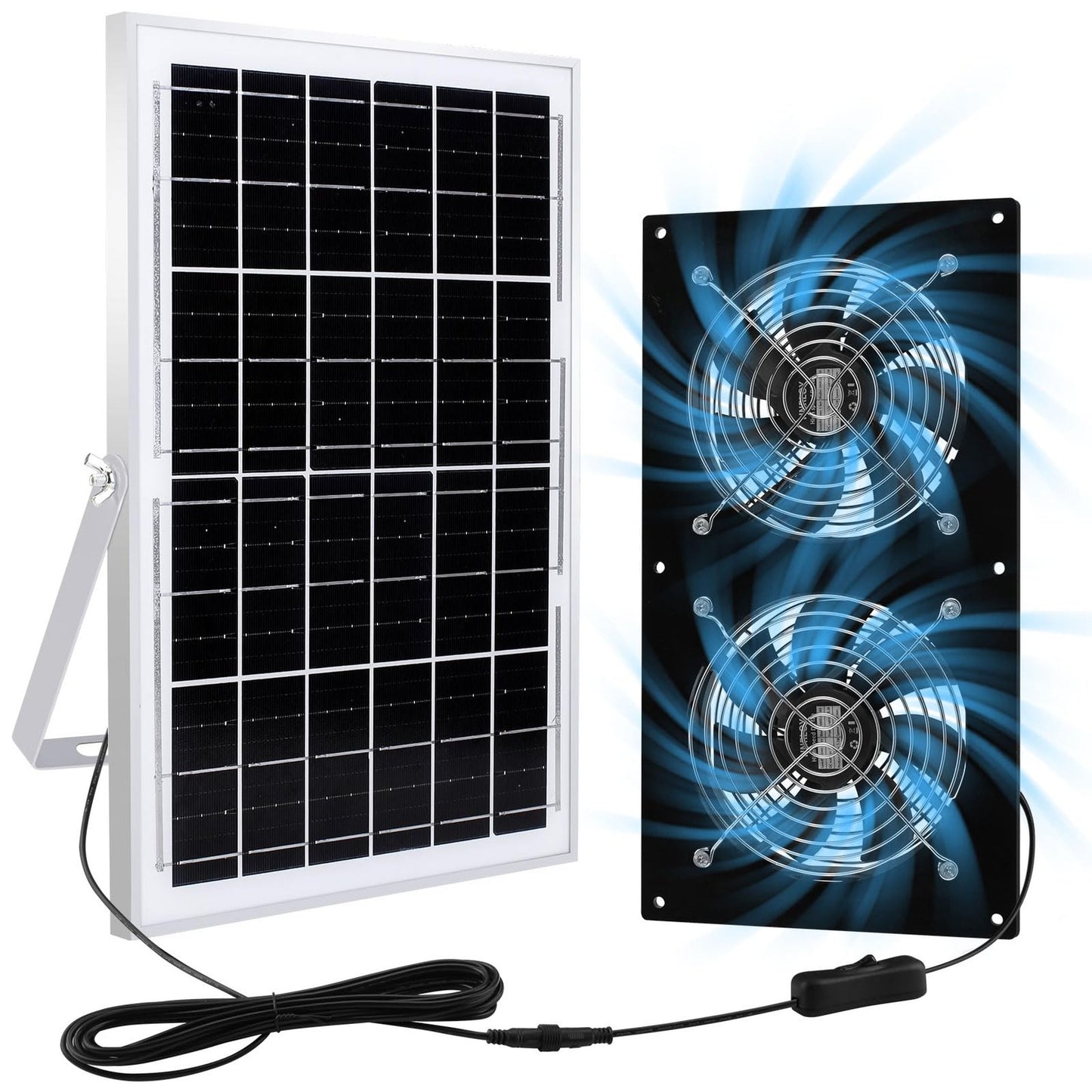 Eco Breeze Solar Exhaust Fan for Greenhouses, Attics, and Outdoor Spaces