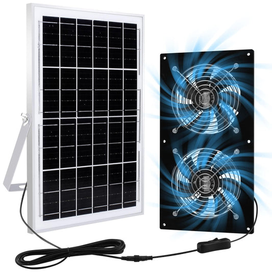 Eco Breeze Solar Exhaust Fan for Greenhouses, Attics, and Outdoor Spaces