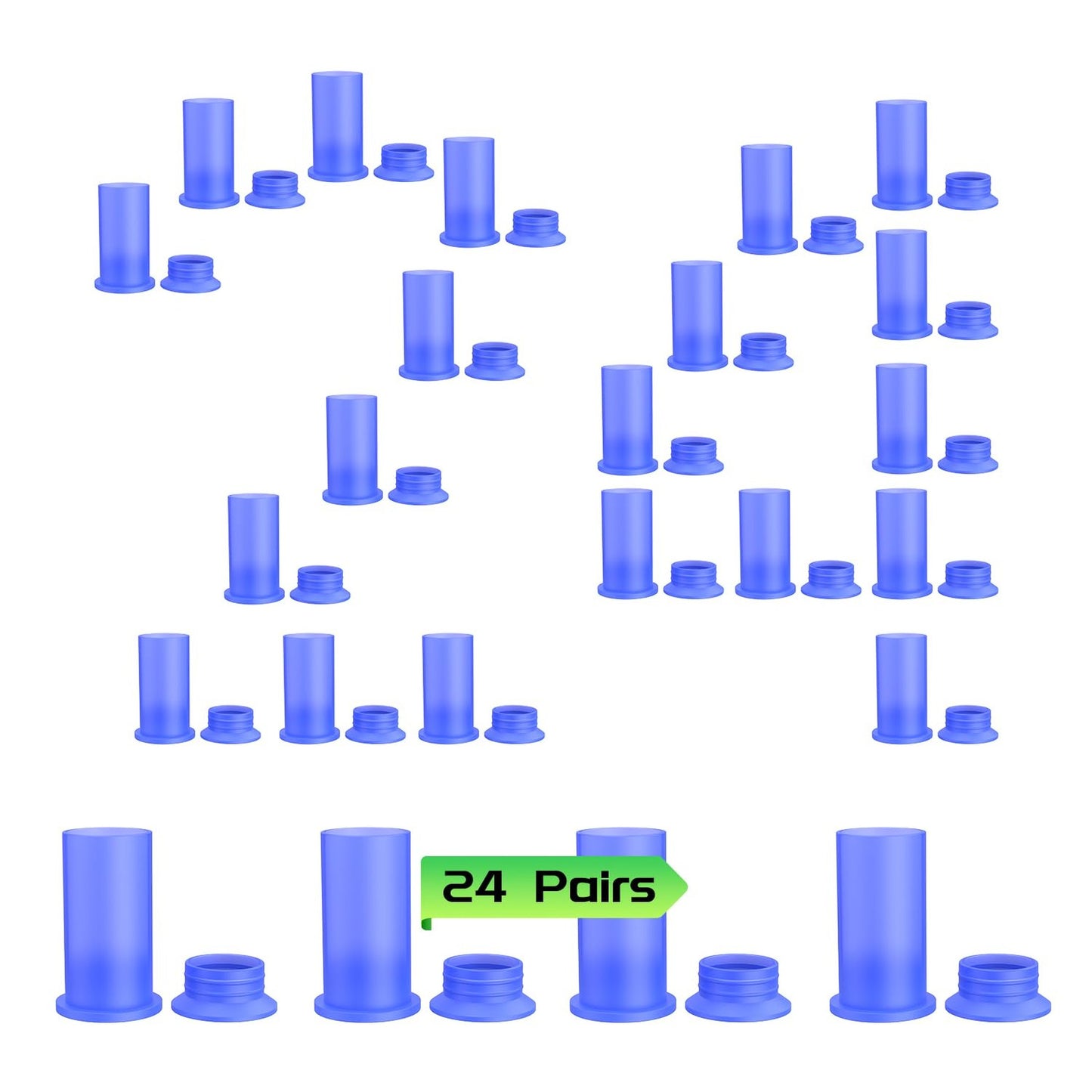 Weatherproof Solar Connector Caps for 24 Pairs - Dust and Moisture Protection