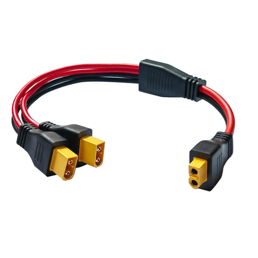 XT60 Y Splitter Cable for Drones and Solar Power Systems, 10AWG, 30cm