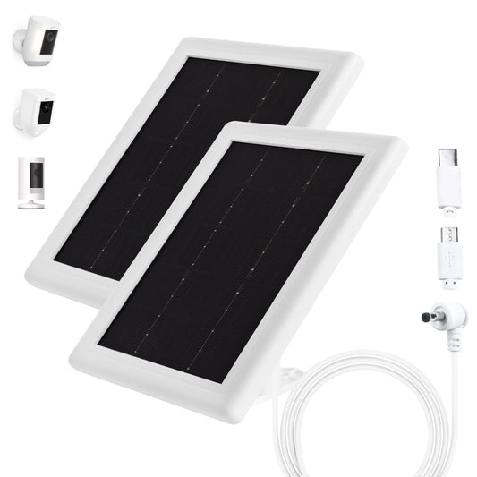 Solar Power Charger for Ring Cameras - 5V Outdoor Charging Solution, 2 Pack
