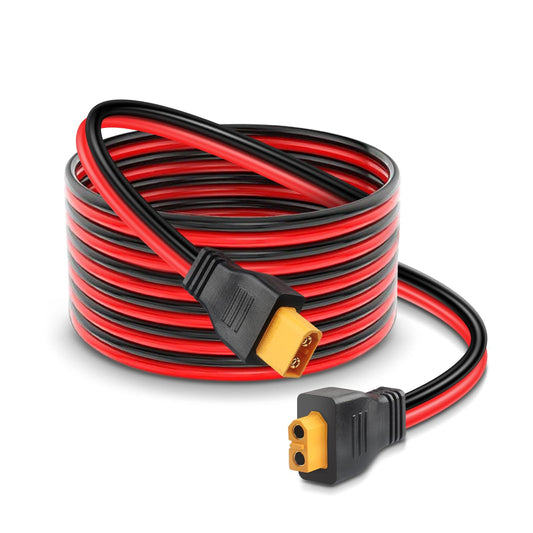 XT60 10AWG Extension Cable 6FT Male to Female Adapter for RC and Solar Use