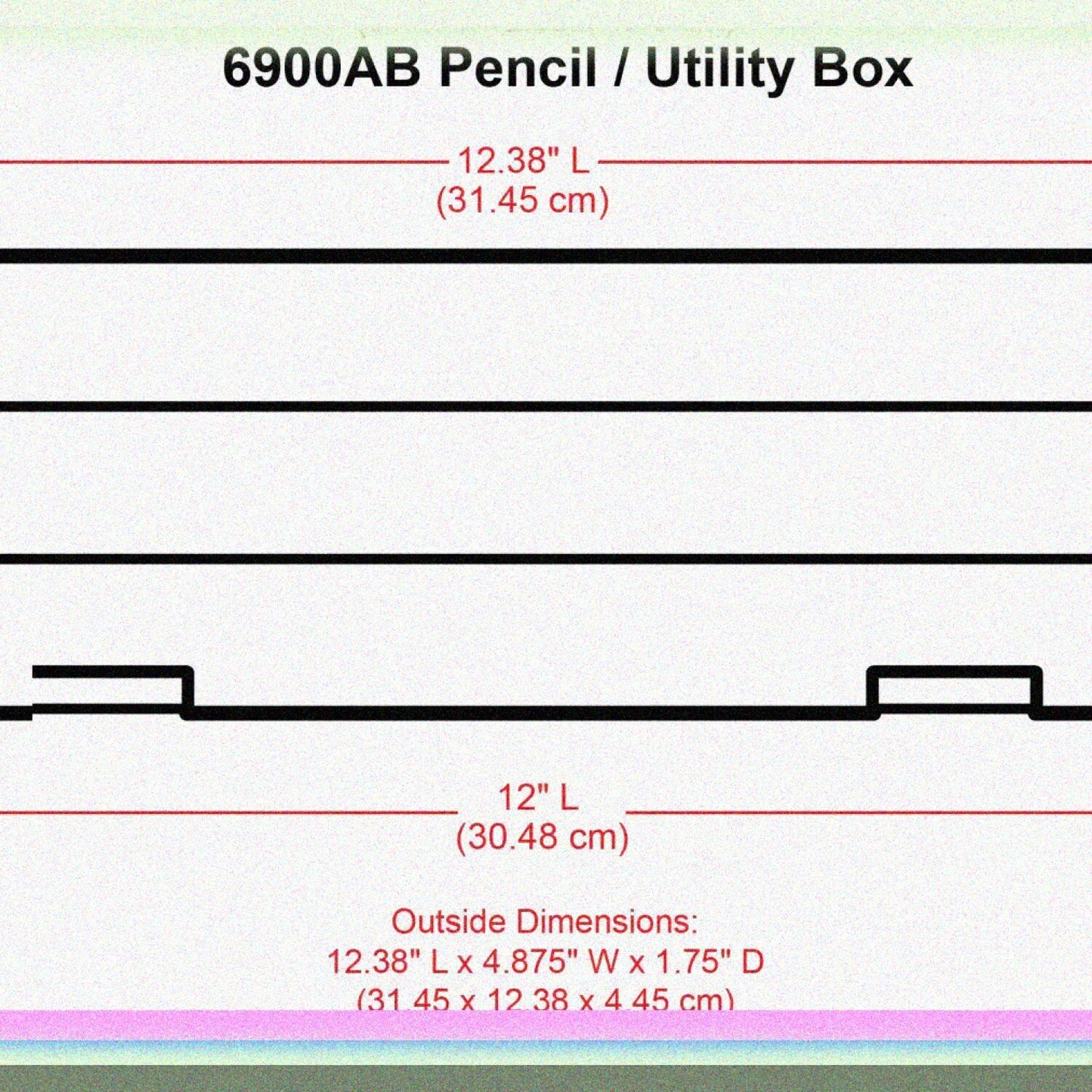 6900AB Pencil Utility Box Lucent Charcoal