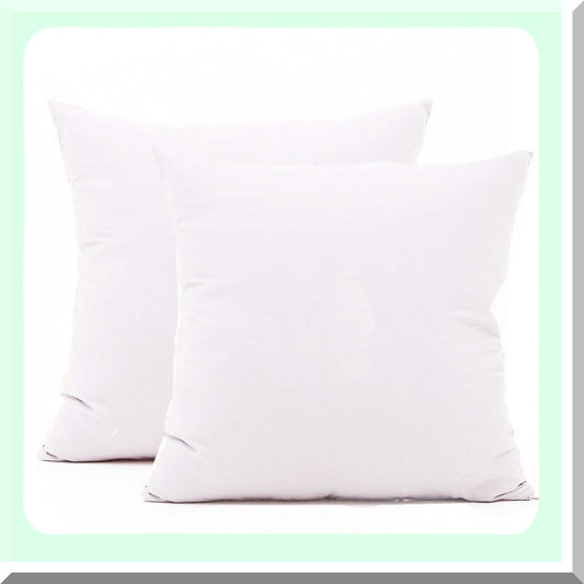 Soft Cotton Square Pillow Cover Set - Decorative Throw Pillow Protector for Sofa & Couch - Hidden Zipper Cushion Pillowcases - White 20x20 Inch