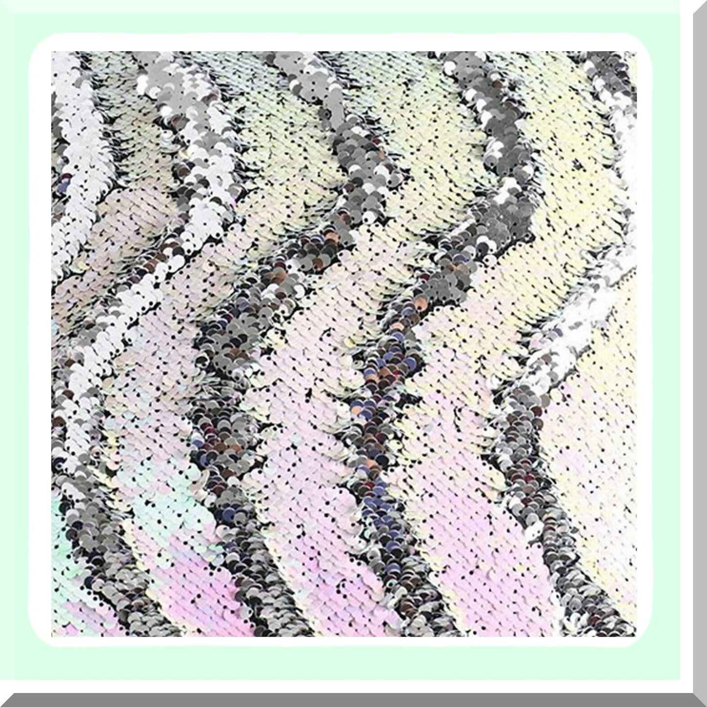 Rainbow Silver Reversible Sequin Pillowcase - Two-Tone Navy Blue Decorative Throw Cover for Sofas, Beds, Cars - Creative Color Change Design