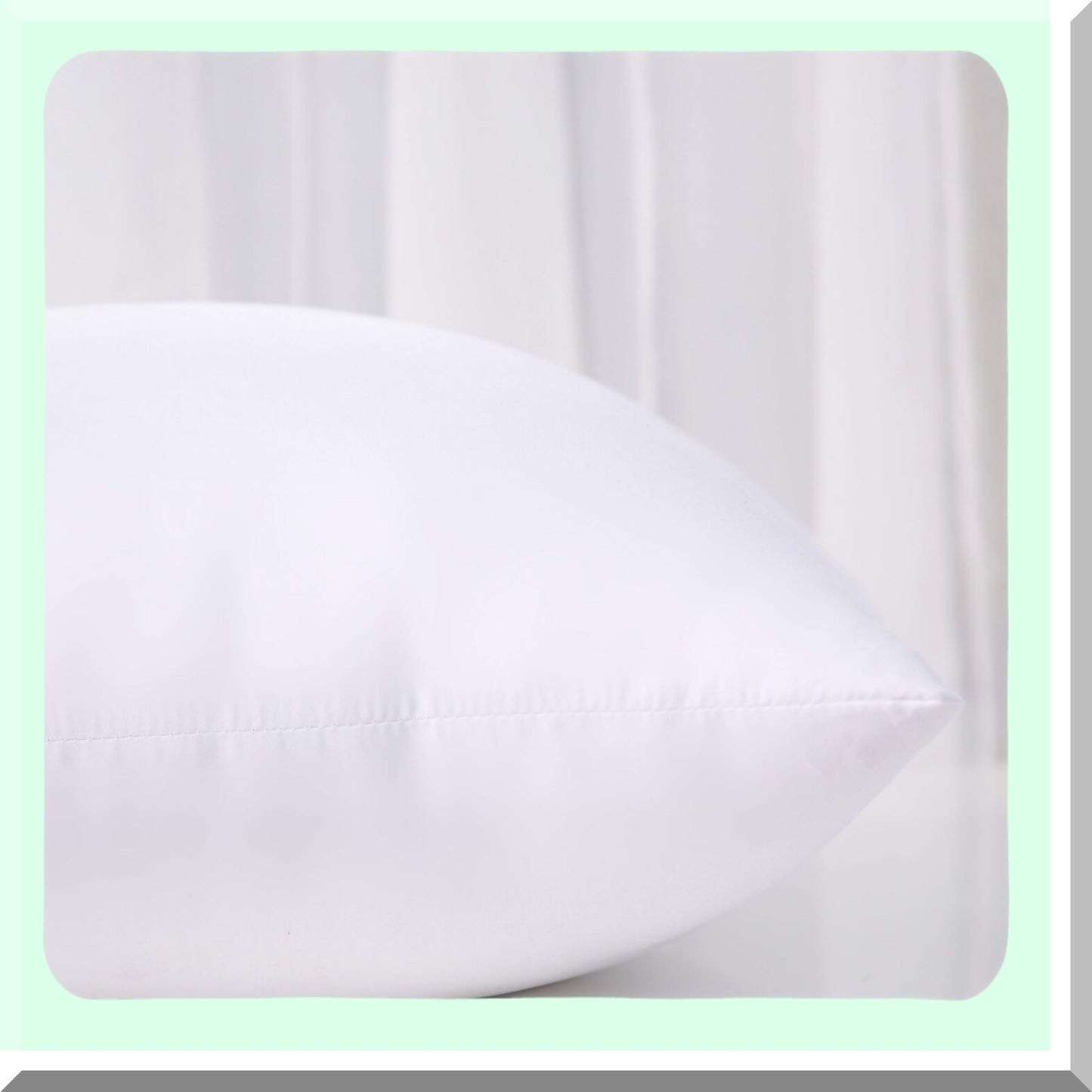 SoftSquare Pillow Inserts - Hypoallergenic Polyester Stuffer for Couch, Washable Cushion Filler - 20'' Euro Sham, White (2 Pack)