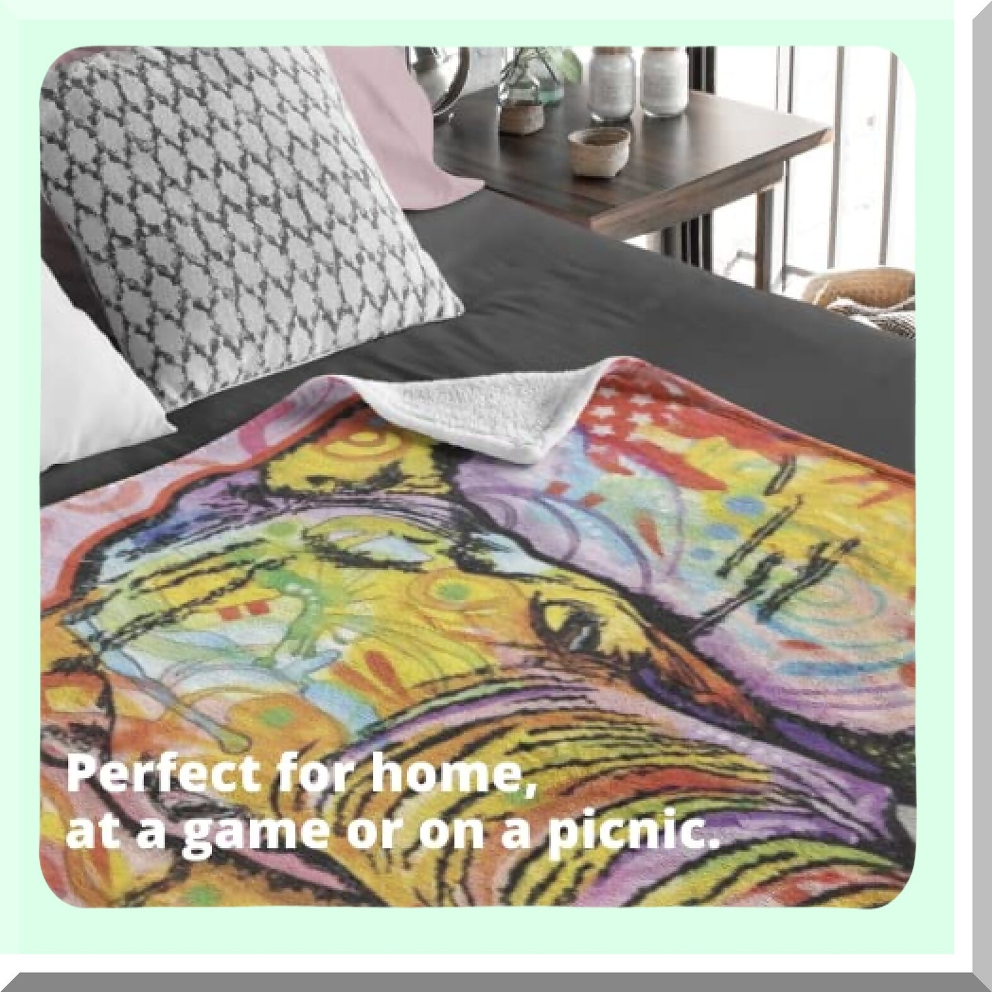 Vibrant Elephant Fleece Blanket - Super Soft Plush Throw for Bed, Women, Men, and Kids - 50" x 60" - Perfect for Elephant Lovers"