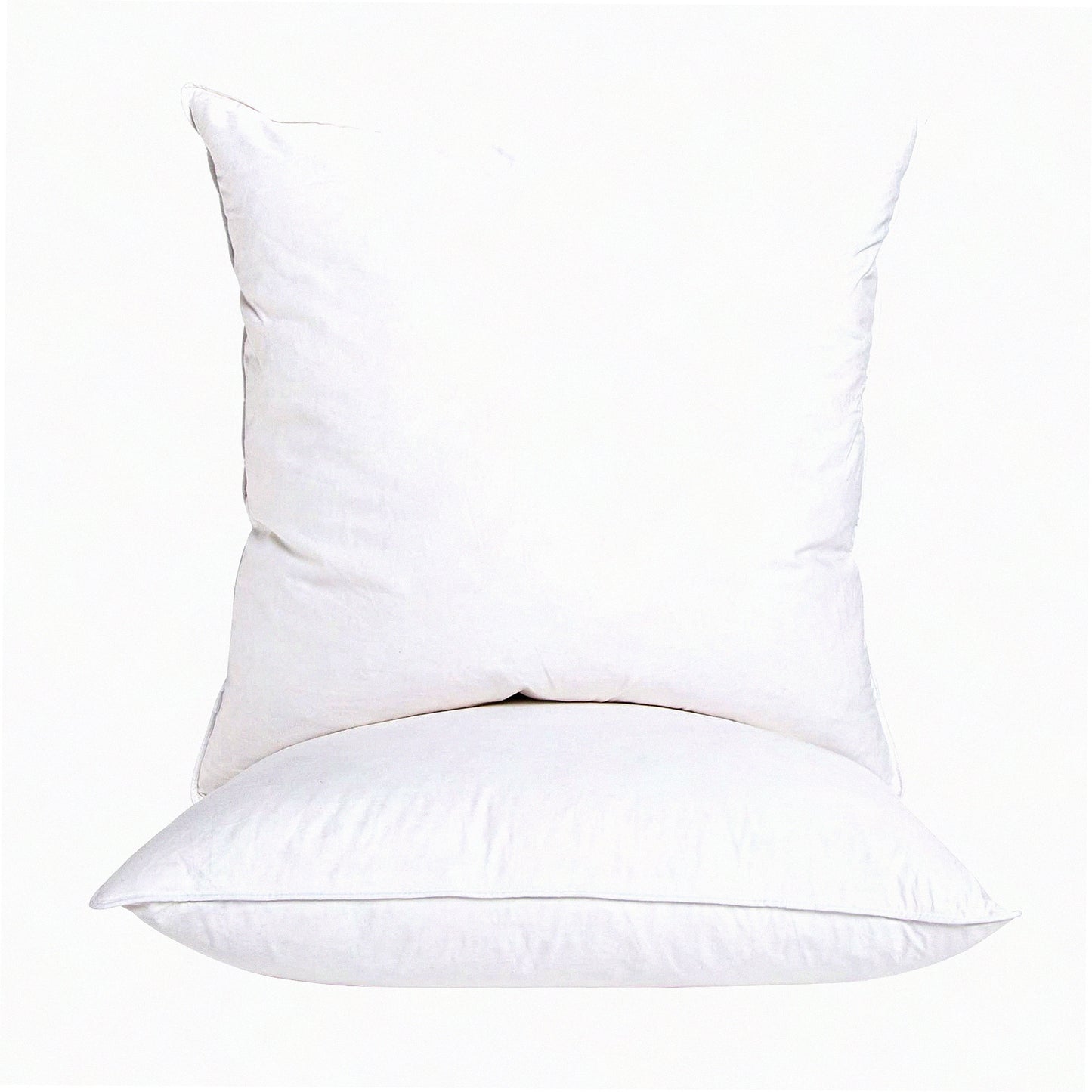 Luxury Plush Pillow Set - 16x16 Inch Indoor Decorative Sofa Cushions - Soft Down Bed Pillows for Couch - Set of 2 Cozy Inserts