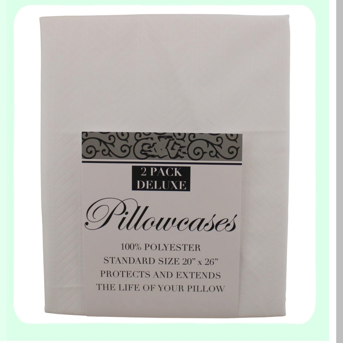 CozyDreams Standard Pillowcase Set - White Brushed Polyester Pillow Covers, Soft & Breathable Pillow Protectors - Pack of 2 Luxurious Pillow Cases