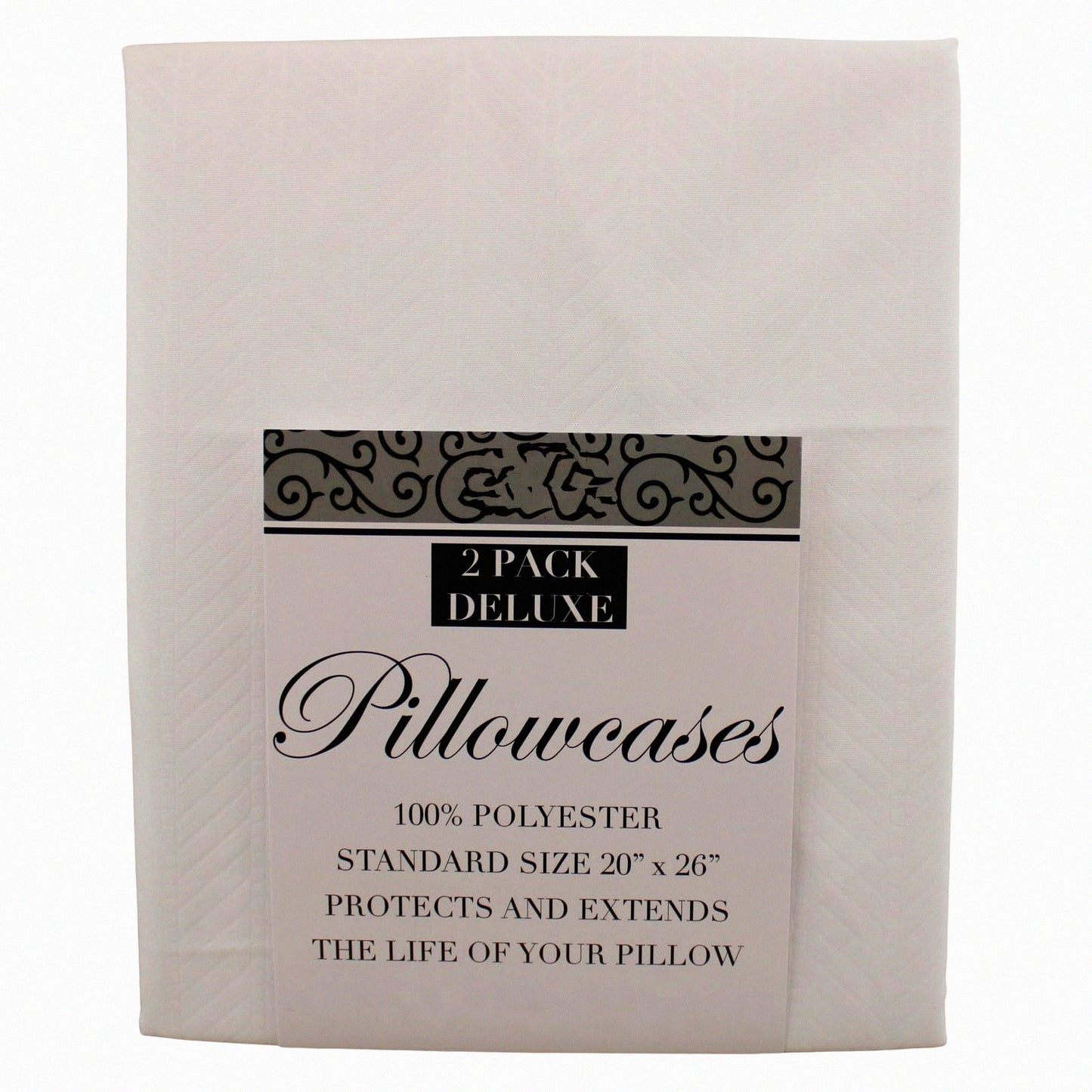 CozyDreams Standard Pillowcase Set - White Brushed Polyester Pillow Covers, Soft & Breathable Pillow Protectors - Pack of 2 Luxurious Pillow Cases