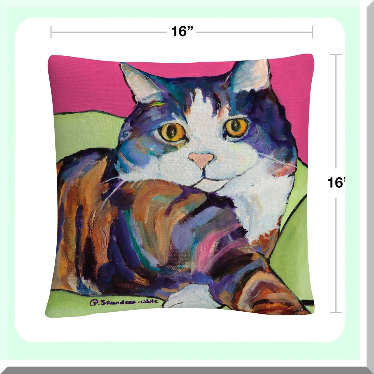 Colorful Comfort Cushion - 16" X 16" Decorative Throw Pillow
