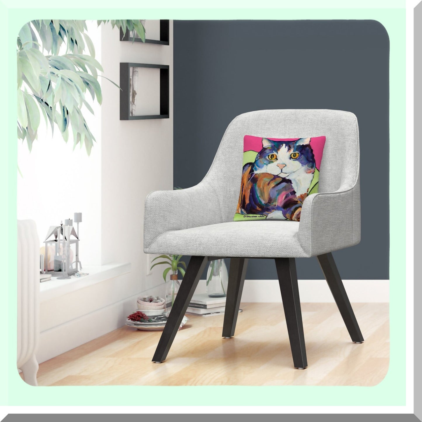 Colorful Comfort Cushion - 16" X 16" Decorative Throw Pillow