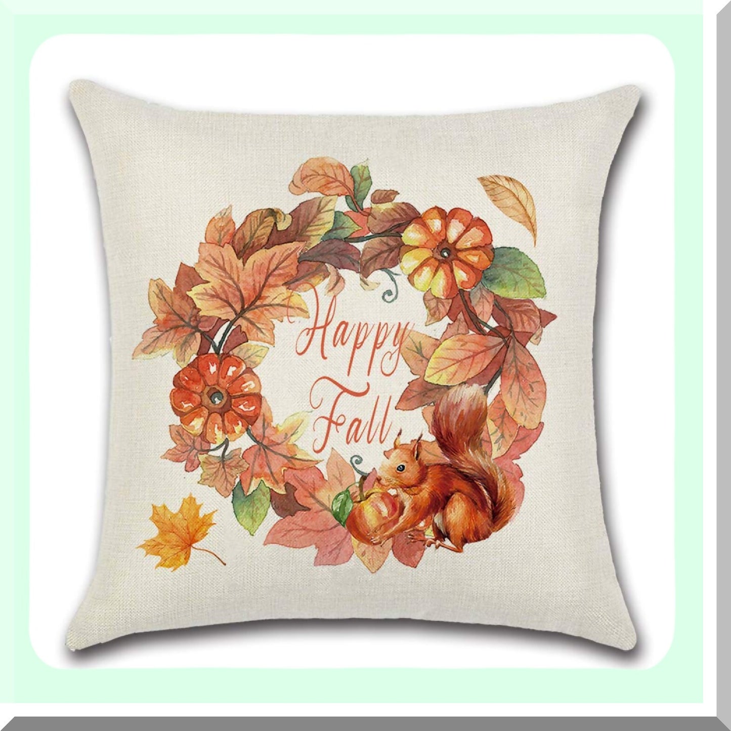 Autumn Harvest Pillow Set - 4Pack 18x18 Fall Decor Cushion Covers for Thanksgiving Home Sofa, Throw Pillow Case in Decorative Style3