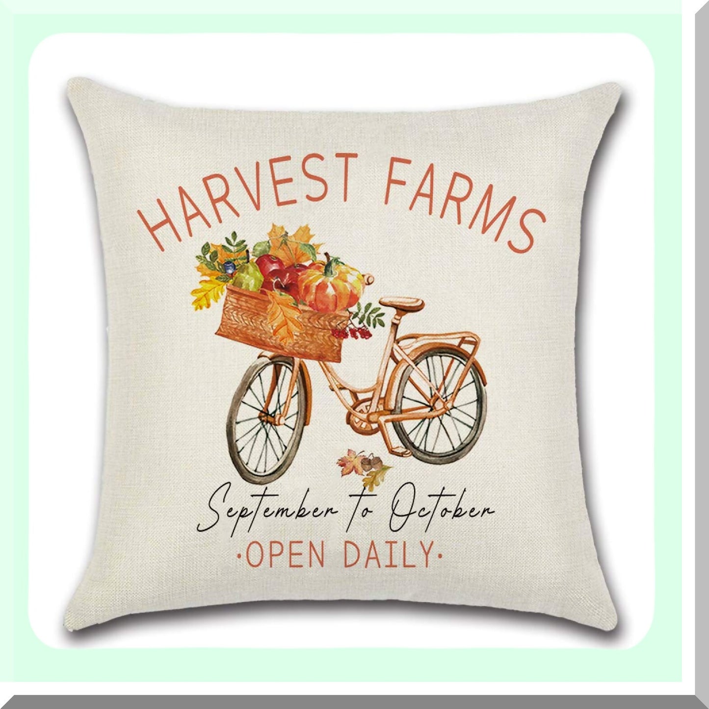 Autumn Harvest Pillow Set - 4Pack 18x18 Fall Decor Cushion Covers for Thanksgiving Home Sofa, Throw Pillow Case in Decorative Style3