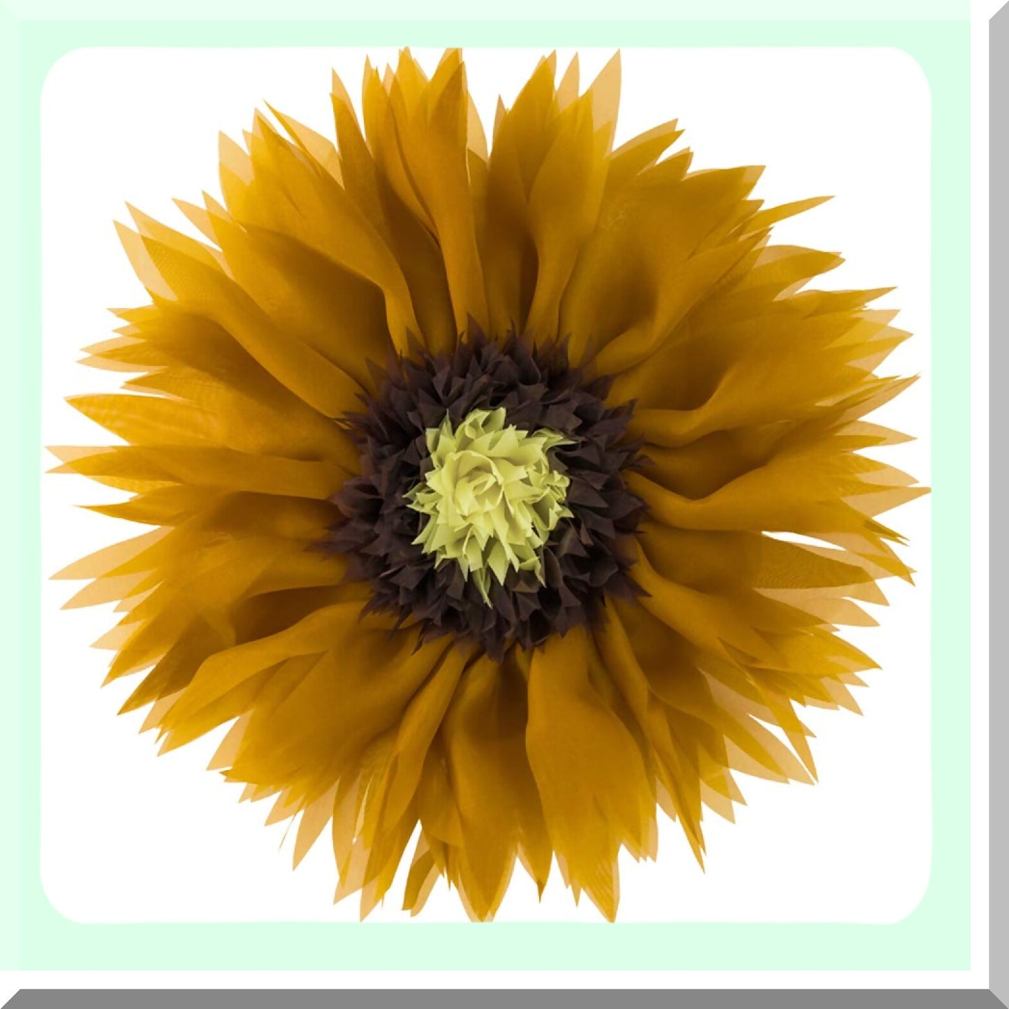 Sunflower Bliss Round Throw Pillow - Mustard Yellow Decorative Cushion Cover for Home Decor - Flower Shaped Accent Pillow for Bed or Couch - 12 Inch Size