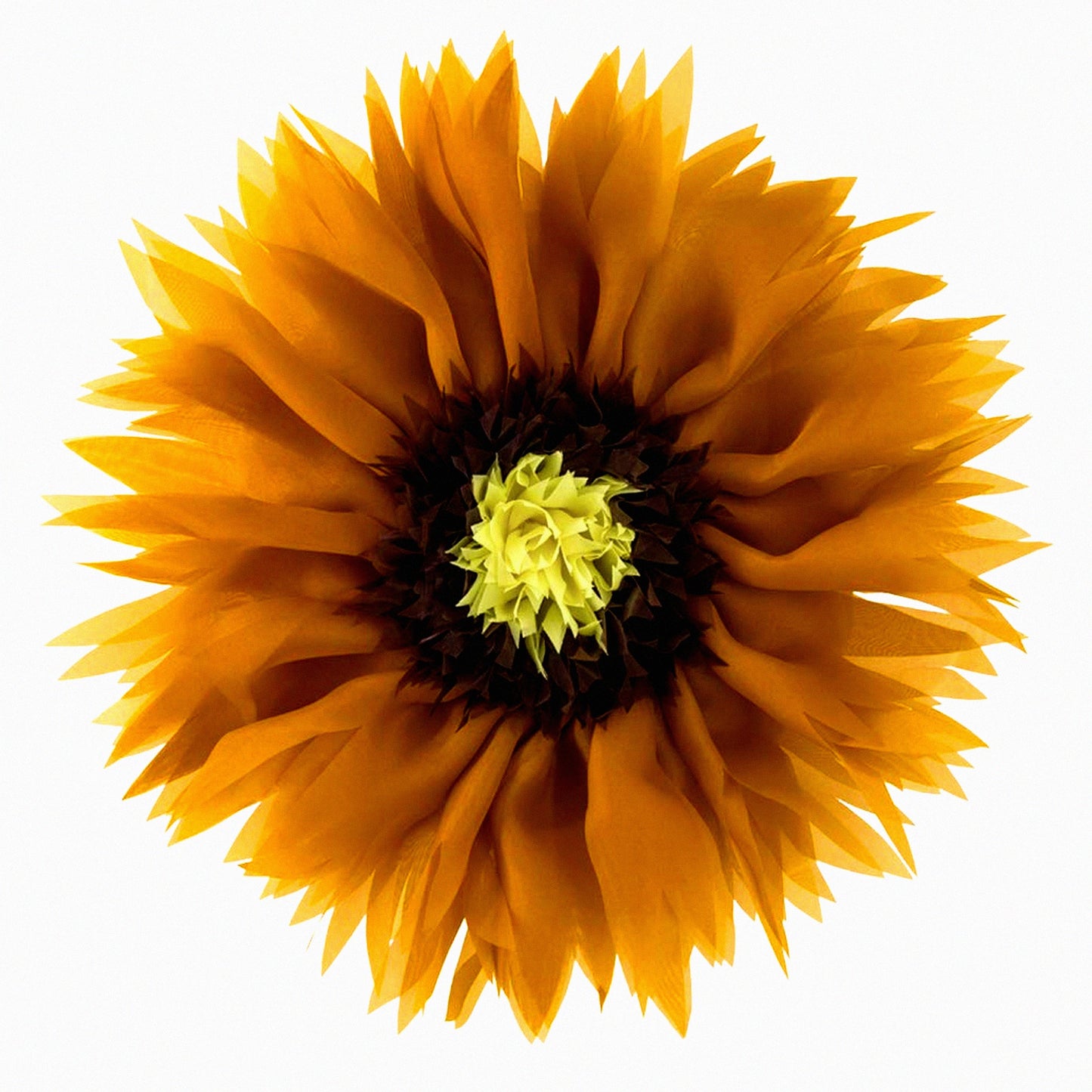 Sunflower Bliss Round Throw Pillow - Mustard Yellow Decorative Cushion Cover for Home Decor - Flower Shaped Accent Pillow for Bed or Couch - 12 Inch Size