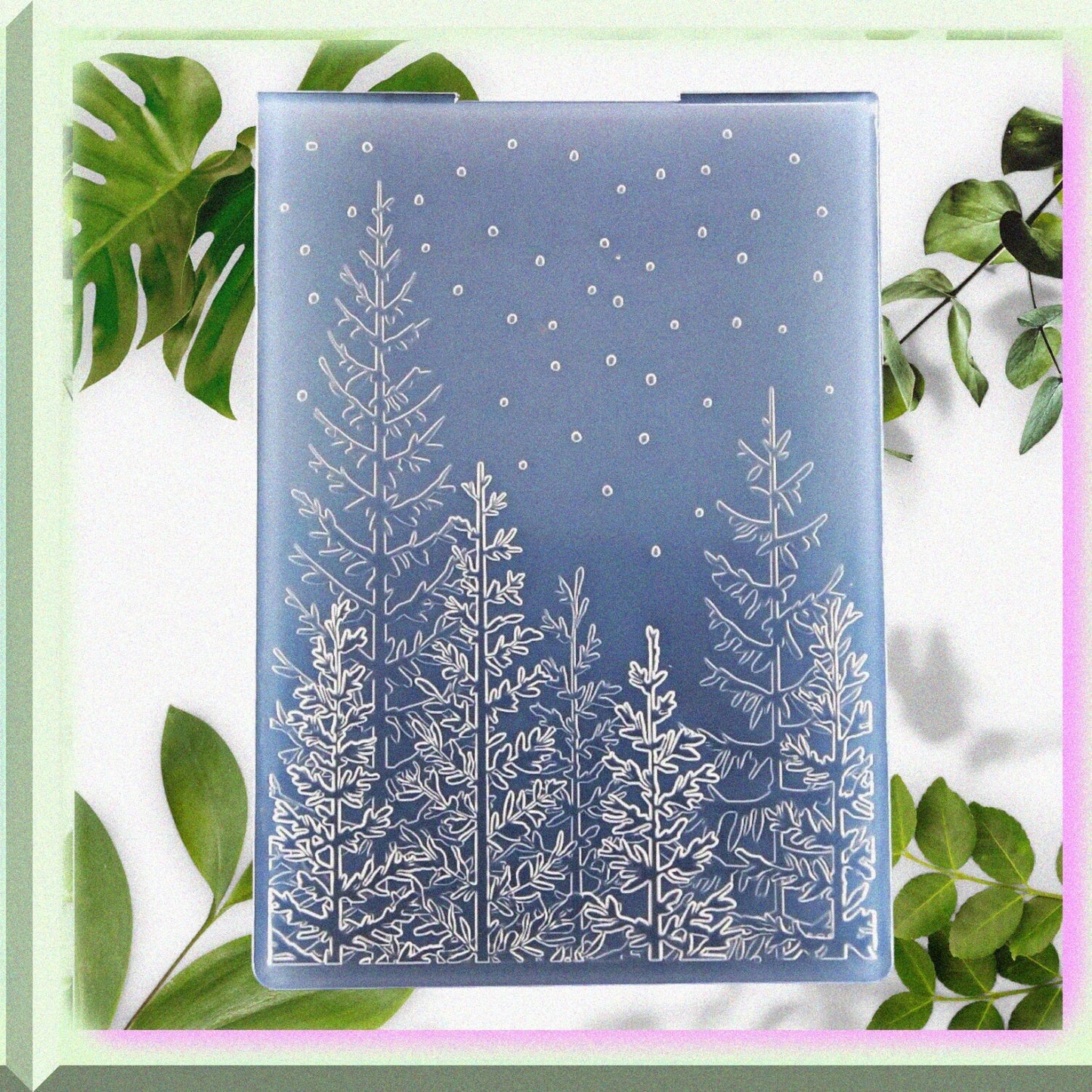 3D Tree Woodland Background Plastic Embossing Folder 12.5x17.7cm