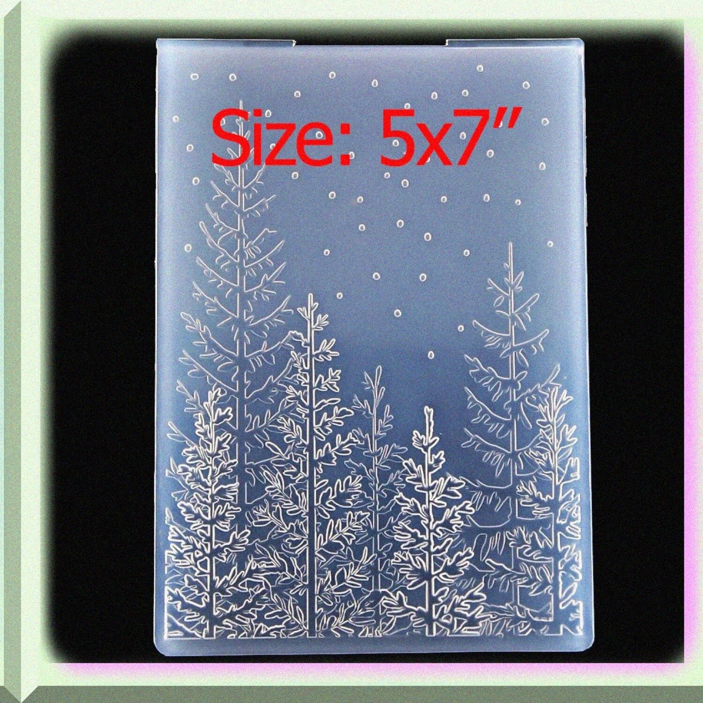 3D Tree Woodland Background Plastic Embossing Folder 12.5x17.7cm
